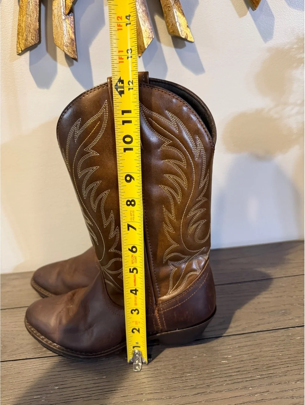 Laredo Women's Brown Leather Cowboy Boots Size 6.5M